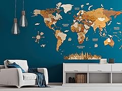 Map wooden wall for sale  Delivered anywhere in USA 