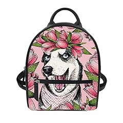 HUGS IDEA Cute Dog Print Mini Backpack Pu Leather Daypack for sale  Delivered anywhere in Canada