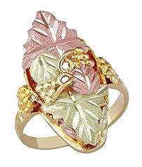 Used, 10k Yellow Gold Frosty Leaves Pointer Ring, 12k Rose for sale  Delivered anywhere in USA 