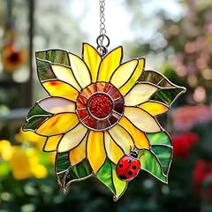 Sunflower acrylic stained for sale  Delivered anywhere in USA 