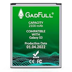 GadFull Batteria compatibile con Samsung Galaxy S3 | 2022 Data di produzione | Corrisponde al EB-L1G6LLU originale | Compatibile con Galaxy S3 i9300 | Galaxy S3 LTE i9305 usato  Spedito ovunque in Italia 