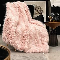 Pink faux fur for sale  Delivered anywhere in UK