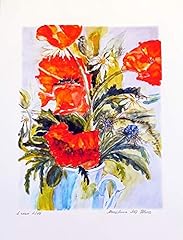 Coquelicots lithographie numé d'occasion  Livré partout en France