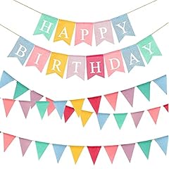 Happy birthday banner for sale  Delivered anywhere in UK