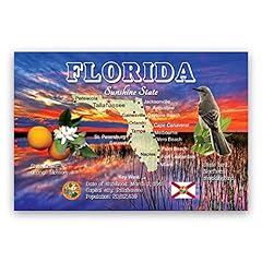 Florida map postcard for sale  Delivered anywhere in USA 