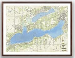 Map geneva lake for sale  Delivered anywhere in USA 