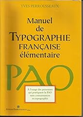 Manuel typographie française d'occasion  Livré partout en France