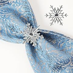 Silver snowflake napkin for sale  Delivered anywhere in USA 