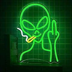 Green alien neon for sale  Delivered anywhere in USA 