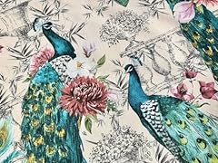 Peacock bird fabric for sale  Delivered anywhere in UK