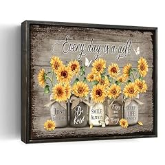 Framed rustic sunflower for sale  Delivered anywhere in USA 