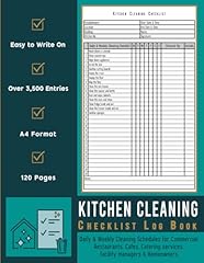 Kitchen cleaning checklist for sale  Delivered anywhere in USA 