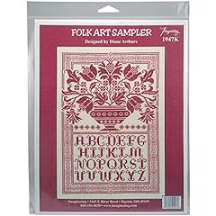 M & R Technologies Folk Art Sampler Cross Stitch Kit 10 X 14.75-inch 14 Count, Acrylic, Multicolour, 0.63x22.86x30.48 cm for sale  Delivered anywhere in USA 