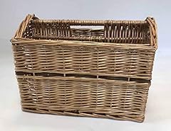 Home-ever Willow Wicker Magazine Storage Basket (Natural), used for sale  Delivered anywhere in UK