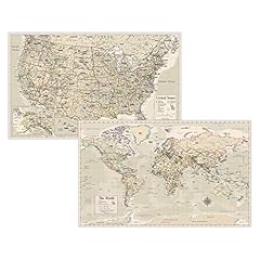 Antique laminated map for sale  Delivered anywhere in USA 