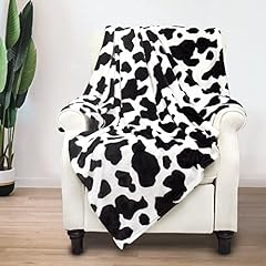 Fleece cow print for sale  Delivered anywhere in USA 