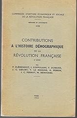 Contributions histoire démogr d'occasion  Livré partout en France