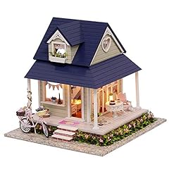 DIY Wooden Miniature Doll House with Furnitures DIY d'occasion  Livré partout en France