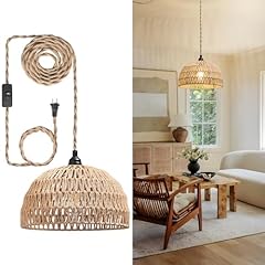 Rattan hanging lamp for sale  Delivered anywhere in USA 