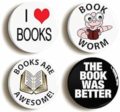 Book lover badge for sale  Delivered anywhere in UK