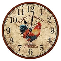 Godblessign rooster clock for sale  Delivered anywhere in USA 