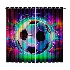 Football curtains eyelet for sale  Delivered anywhere in UK