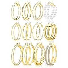 Gold hoop earrings for sale  Delivered anywhere in USA 