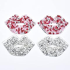 4pcs lips rhinestone for sale  Delivered anywhere in USA 