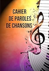 Cahier paroles chansons d'occasion  Livré partout en France