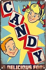 Tin sign candy for sale  Delivered anywhere in USA 