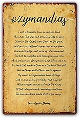 Ozymandias poem wall for sale  Delivered anywhere in UK