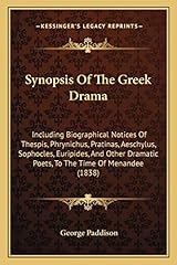 Synopsis greek drama for sale  Delivered anywhere in UK