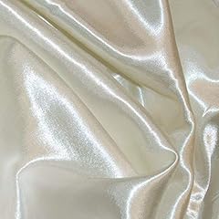 Cream silky satin for sale  Delivered anywhere in UK