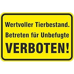 Schild wertvoller tierbestand gebraucht kaufen  Wird an jeden Ort in Deutschland
