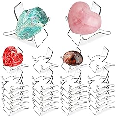 (24 PCS）Display Stand,Acrylic Rock Display stands,Clear Display Easel Stands Pedestal for Crystal Geodes Rock Mineral Agate Fossil Coral crystal/gemstone Small Collectibles Display Stands (Small) for sale  Delivered anywhere in UK