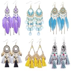 Pairs bohemian earrings for sale  Delivered anywhere in USA 