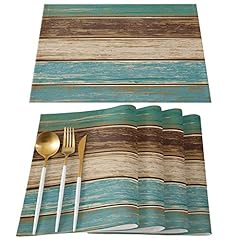 Teal placemat dinning for sale  Delivered anywhere in USA 