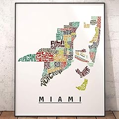 Miami neighborhood map for sale  Delivered anywhere in USA 