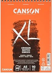 CANSON XL Croquis per Schizzo o Disegno, Carta Leggera, 90g/m, A5, 60 Fogli, Grana Fine, usato usato  Spedito ovunque in Italia 
