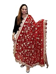 Red georgette dupatta for sale  Delivered anywhere in UK