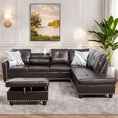 Fontoi leather sectional for sale  Delivered anywhere in USA 