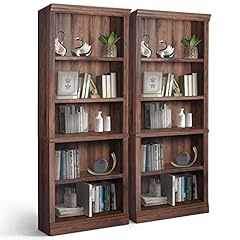Set of 2 LTMEUTY Wooden Bookcase - Freestanding 5 Shelves for sale  Delivered anywhere in USA 