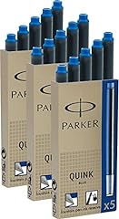 Gebraucht, Parker Tintenpatronen Quink 3 Packungen mit gesamt gebraucht kaufen  Wird an jeden Ort in Deutschland