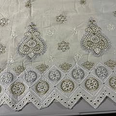 Cotton embroidery fabric for sale  Delivered anywhere in UK