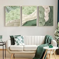 3pcs abstract green for sale  Delivered anywhere in USA 