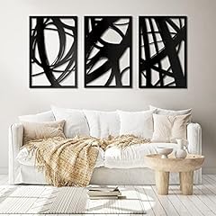 3pcs black abstract for sale  Delivered anywhere in UK