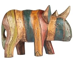Rinoceronte legno intagliato usato  Spedito ovunque in Italia 