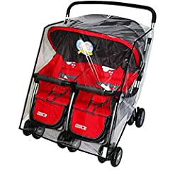 Side by Side Twins Stroller Raincover, Rainproof Dustproof for sale  Delivered anywhere in UK