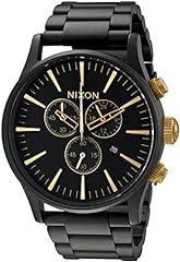 Nixon Sentry Chrono A3861041-00. Matte Black/ Gold for sale  Delivered anywhere in USA 