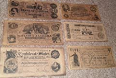 Confederate Currency Antiqued reproduction Looks old for sale  Delivered anywhere in USA 
